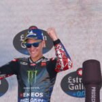 Fabio Quartararo en el podio del GP de España