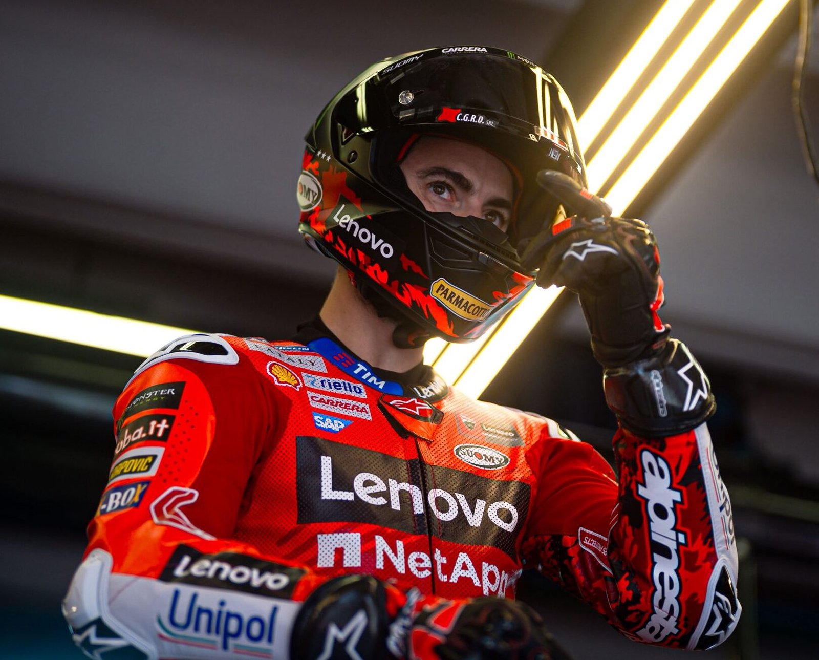 Un neumático defectuoso, el motivo del abandono de Pecco Bagnaia: “La moto se comportaba de forma extraña”