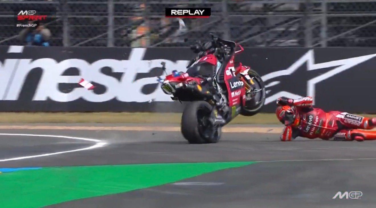 Caída Marc Márquez Le Mans MotoGP