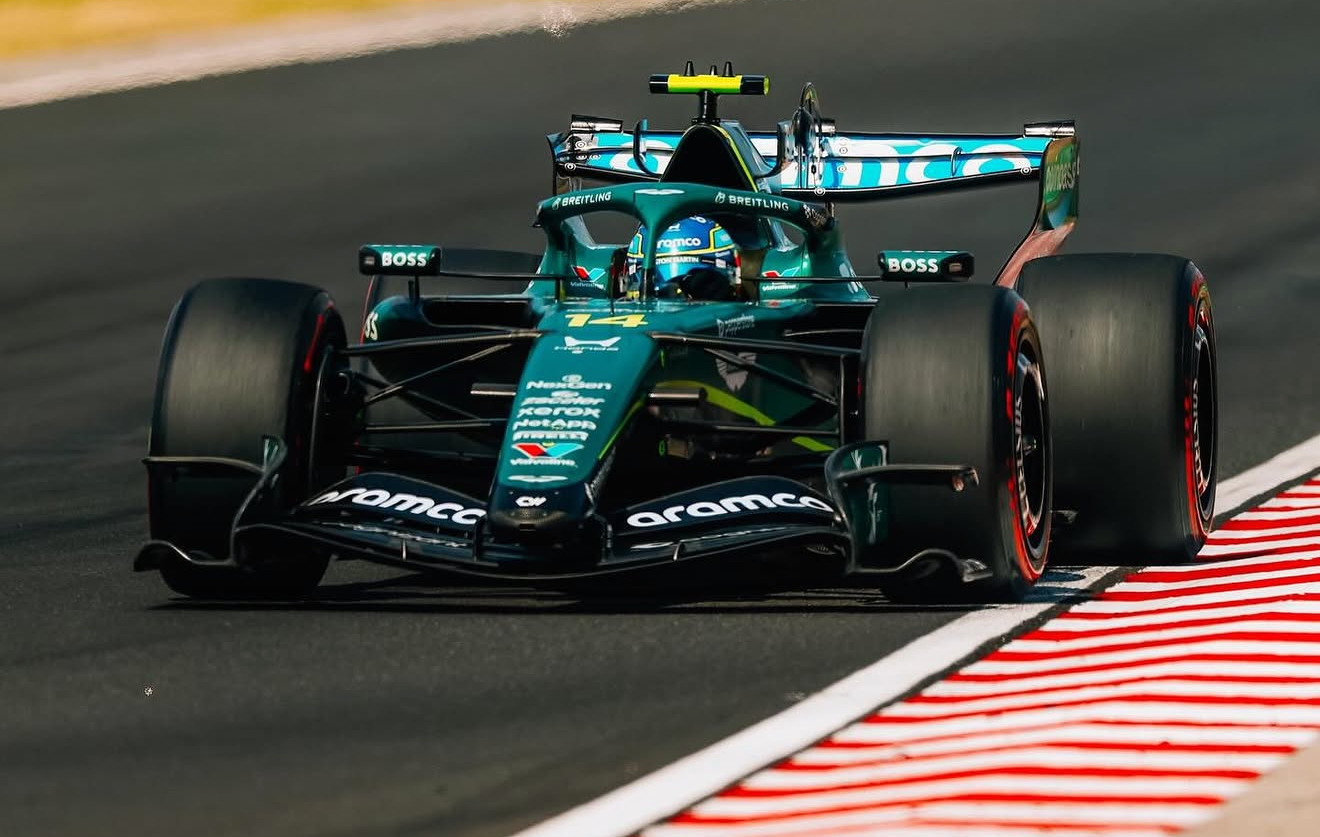 Fernando Alonso en pista